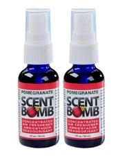 Scent Bomb 100% Oil Based Concentrated Air Freshener Spray, Pomegranate, 2 Pack