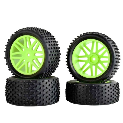 4 neumáticos y ruedas de carreras RC 1/10 12 mm hexagonales para auto todoterreno Tamiya HPI HSP - Imagen 8 de 16