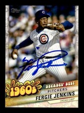 FERGIE JENKINS HARD SIGNED 2020 TOPPS 1960'S DECADES' BEST #DB-18 - CHICAGO CUBS