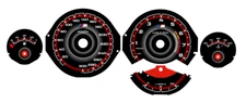 BMW e32/e34 Instrument Cluster Face in MPH or KM with Silver Rings