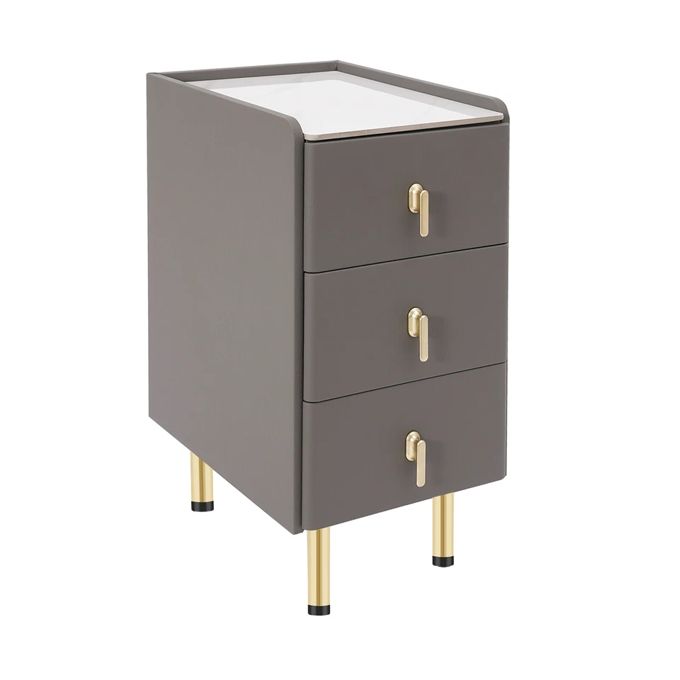 Bedside Cabinet with Drawers, Narrow Nightstand, Small Nightstand with Drawers - Image 4 of 4
