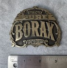 Vintage "Strictly Pure BORAX Powdered" Solid Brass Belt Buckle