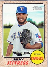 2017 Topps Heritage #597 Jeremy Jeffress Texas Rangers