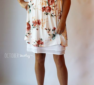 Chiffon Ruffle Layers Dress Extender HALF SLIP *Style C* size S-4XL