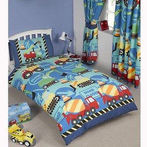 Construction Time Diggers Boys Curtains Duvet Covers Single Image Is Loading Construction Time Diggers Boys Curtains Duvet Covers Single
