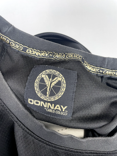Camiseta negra sin mangas con logotipo grande degradado DONNAY by Carlo Colucci talla M para hombre - Imagen 14 de 20