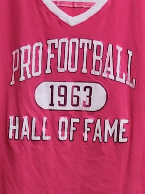 Camp David Pink & White Pro-Football Hall Of Fame T-Shirt Women's Size XL