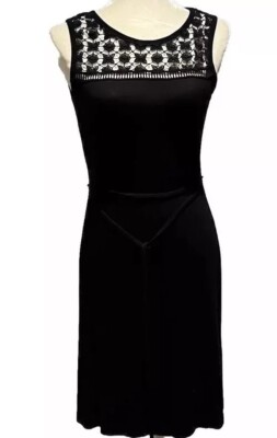 Calvin Klein Black Dress Small Black Lace Top Tie - Simple Easy Pretty 90s | eBay Calvin Klein Black Dress Small Black Lace Top Tie - Simple Easy Pretty 90s | eBay