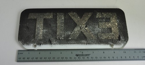 Vintage Bottom Mount Glass Only Exit Sign - Screw Holes 7 5/16 Centers - Picture 4 of 4