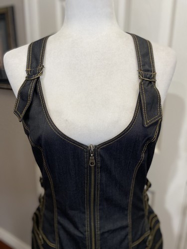 Vestido de colección para mujer Y2K Zemal con cremallera gris talla M (46) nuevo sin etiquetas sexy - Imagen 2 de 21