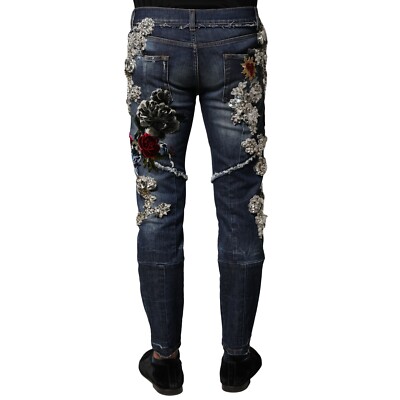 DOLCE&GABBANA FOREVER刺繍デニムパンツ 44 DOLCE&GABBANA FOREVER刺繍デニムパンツ 44