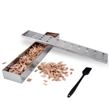Smoker Box - Lightique Stainless Steel BBQ Smoker Box for Gas Grilling Works 