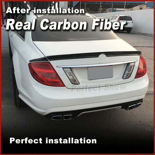 Alerón trasero de carbono maletero alerón labio para Mercedes W216 CL63 CL65 2009-12 - Imagen 4 de 10