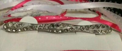 Antique 1920s Fishson Silverite Bar Pin Brooch Gorgeous  display picture 3