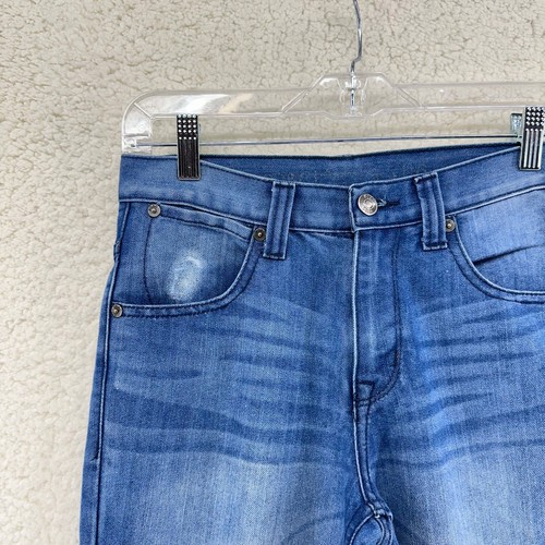 Jeans PD&C ragazzo taglia 16 blu denim rilassato gamba larga lavaggio med invecchiato 28 x 28 - Foto 3 di 10