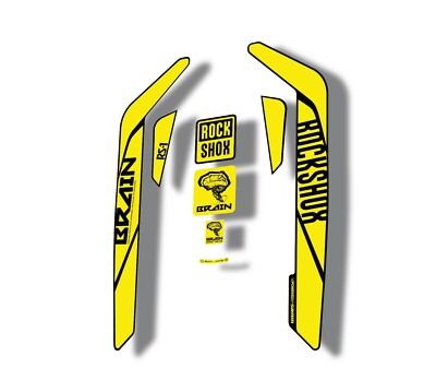 Rock Shox RS1 2018 Fork Decal Mountain Bike Cycling Sticker Adhesive Yellow