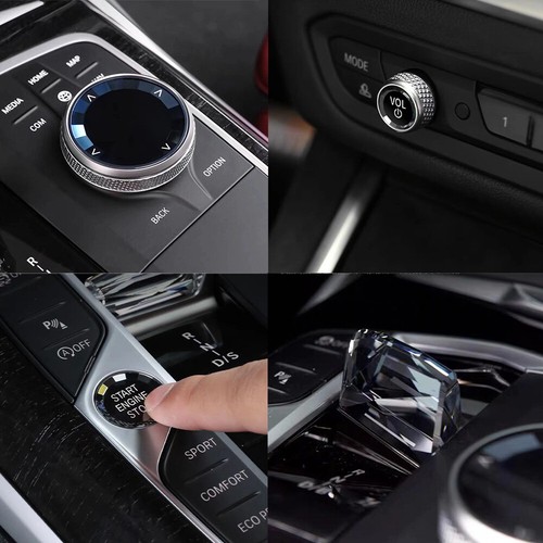 4PCS Crystal Gear Shift Knob Shifter Sticker Fits For BMW G20 i3 IX3 2023 2024 - Picture 3 of 13
