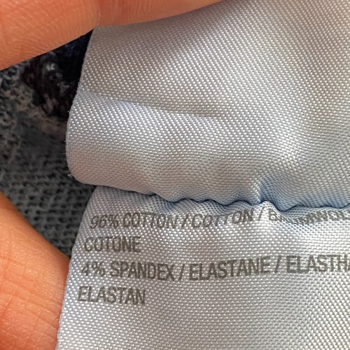 Quacker Factory Regular DreamJeannes Pull-On Snap Bottom Leggings Size XL Blue - Picture 7 of 11