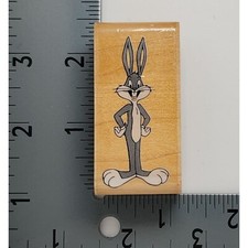 Rubber Stampede Looney Tunes Happy Hare Bugs Bunny Wooden Rubber Stamp 225-C