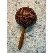 Vintage Cuban Hand Craved Maraca JL