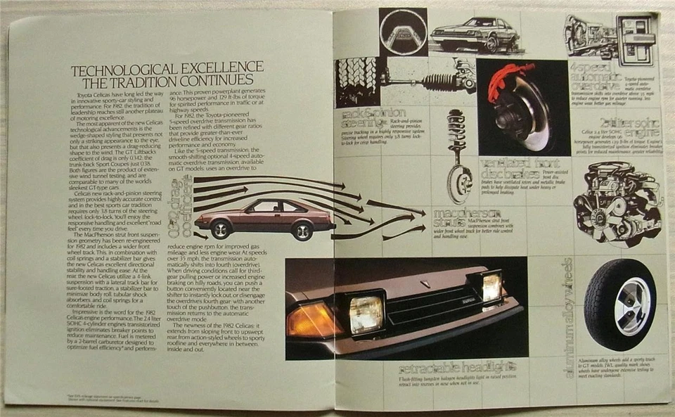 TOYOTA CELICA LF USA Car Sales Brochure For 1982 #P/1502 (9/81) - Image 3 of 4