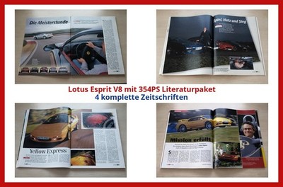Lotus Esprit V8 mit 354PS Literaturpaket - 4 komplette Zeitschriften