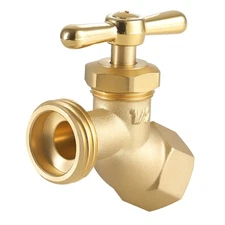 Hose Bibb 1/2" FIP x 3/4" MHT Connection Brass Outdoor Water Faucet Spigot