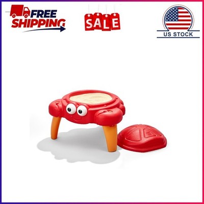 Step2 Crabbie Sandbox Red Plastic Sand Table for Toddlers with Cover 4-piece Pla