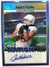 2025 Leaf Football Nation Destination: The Pros Blue Auto 1/7 Jack Endries