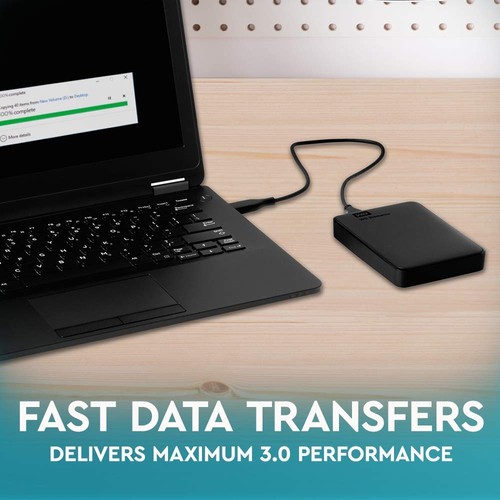 4TB Elements Portable External Hard Drive - USB 3.0 - WDBU6Y0040BBK-WESN (Ren... - 第 4/7 張圖片