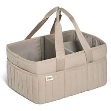 Mamas & Papas Nappy Caddy Nursery Organizer Baby Storage Beige 37x20x7cm