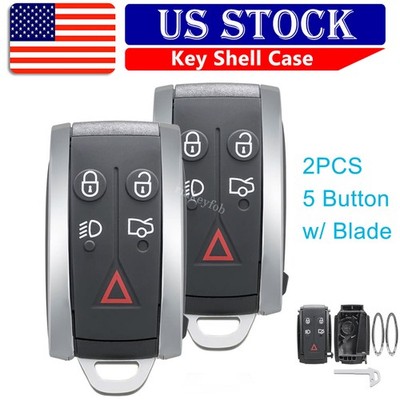 2 Smart Remote Key Fob Shell for Jaguar XK XF XKR 2008 2009 2010 2011 2012 2013