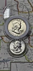 2 Coin Lot "Vintage Coin Estate Auction" Over 1/2 Oz Silver Franklin/Washington