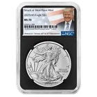 2025 $1 1-oz American Silver Eagle NGC MS70 Trump Label Retro Core