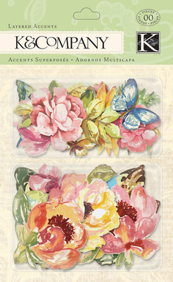 K& Watercolor Bouquet Layered Accents