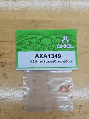 #ad AXIAL AXA1349 Spacer 0.5x6mm Orange Washer G4 $11.99