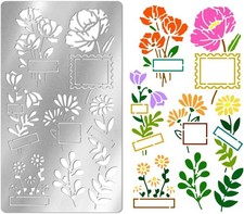 Metal Stencils for Craft Wood Burning Flower Stencils Stainless Steel Reusable