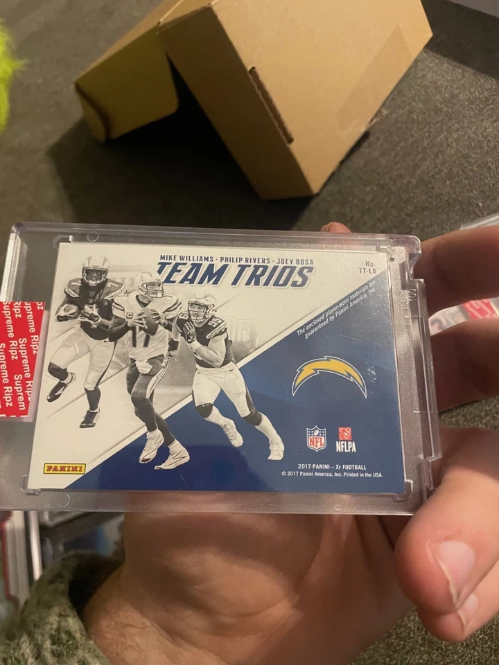 2017 Panini XR - Team Trios Materials Philip Rivers, Mike Williams, Joey Bosa... - Image 2 of 2