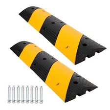2 Pack 6 Ft Rubber Speed Bump,Heavy Duty Speed Bumps for Driveway,Dual-Channel