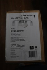Hampton Bay Evangeline Vanity Light w/Glass Shades Brushed Nickel 32.375"