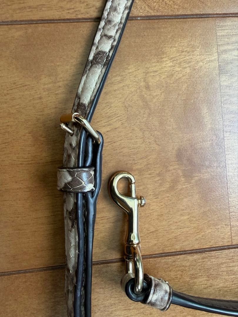 COACH Snake-Pattern Leather Mini Shoulder Bag Whi… - image 13