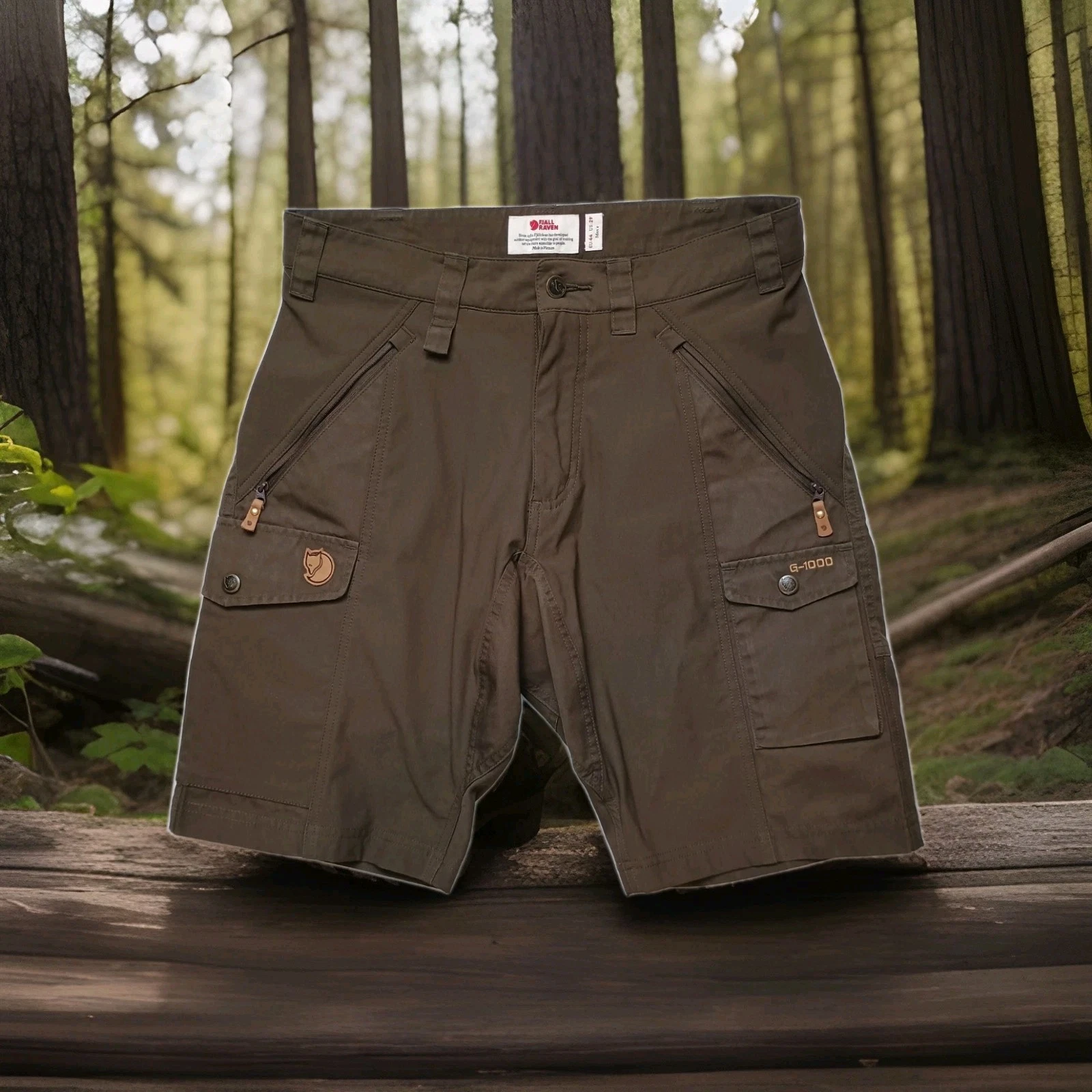 Fjallraven Cargo Shorts Mens Size 29 Brown G-1000 Abisko Pro Hiking Trekking