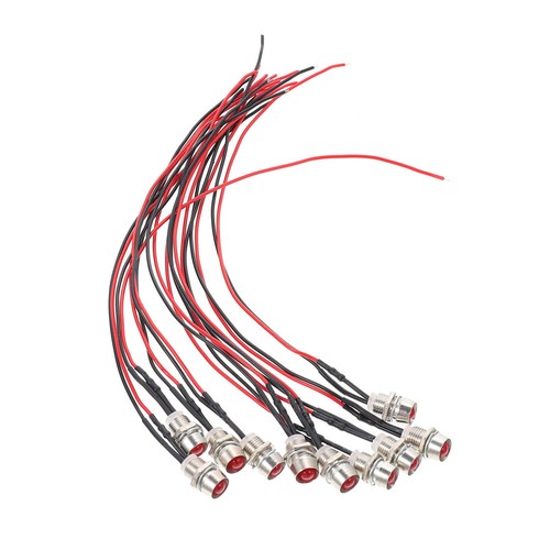 10Pcs Vehicle Signal Lamp LED Indicator Light Wiring for Trucks