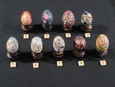 Enteneier , Osterei, Künstlereier, handbemalt, H ca. 6,5 cm, teilweise signiert