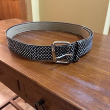 Fun Girl  s Women  s Black  Silver Sparkly Belt L 34-38  X 1-3/4  
