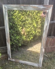 large rustic wooden mirror