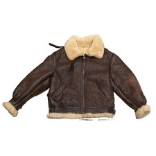 AVIREX Type B-3 Leather Flight Mouton Bomber ...