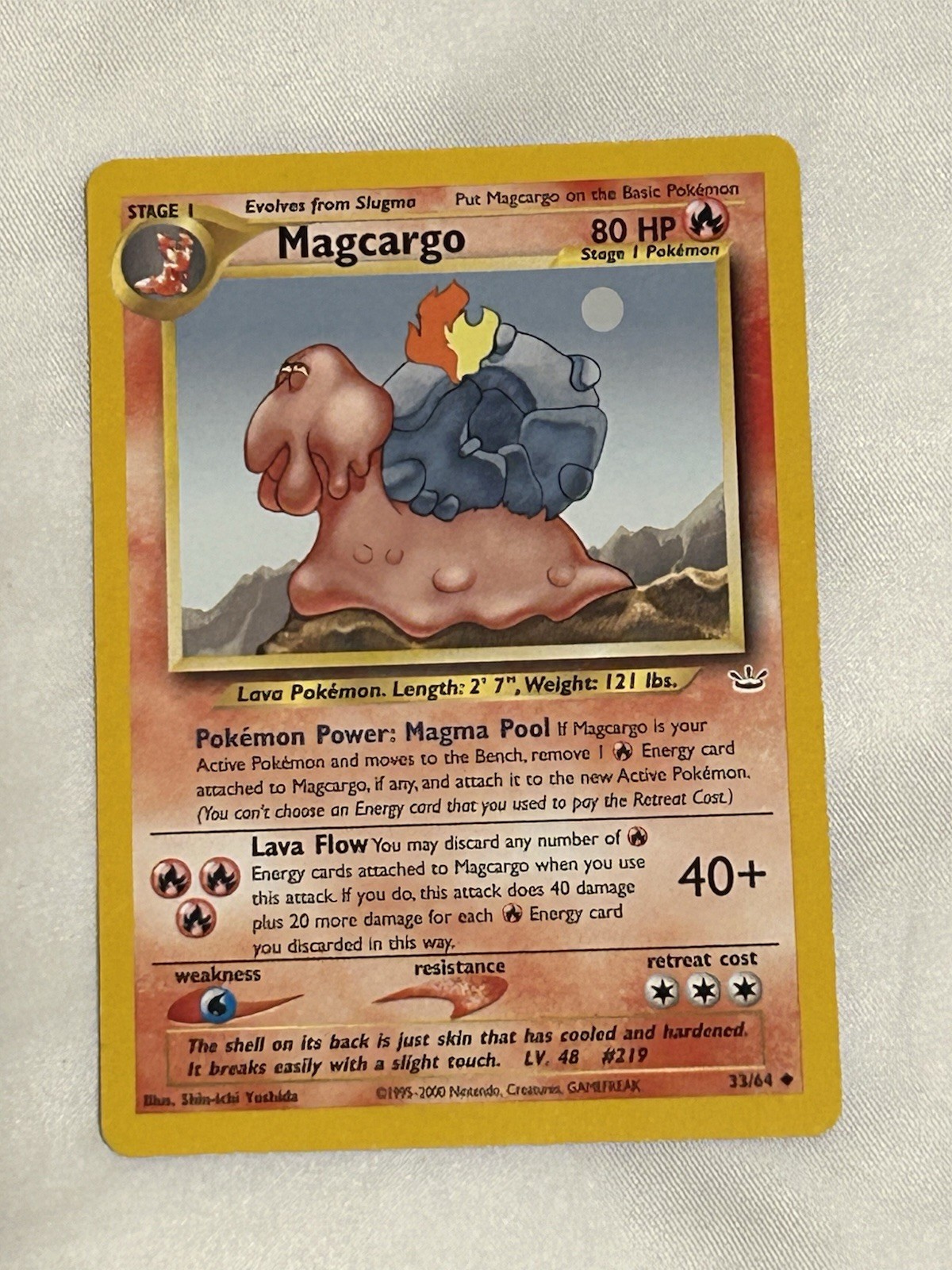 Magcargo 33/64 Neo Revelation Pokemon Card