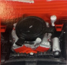 Chevy 409 Ci Engine Parts 62 Impala Conv - Amt 8209 - Model Car Kit Lot Lowrider