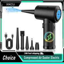 Cordless Electric Air Duster Blower Compressed Air PC Keyboard Car LED Cleaner